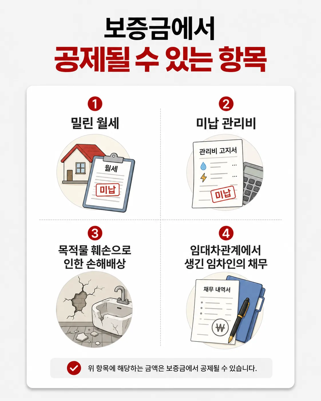 월세보증금반환소송에서 원상회복 비용과 임대인 공제 주장 대응 방법