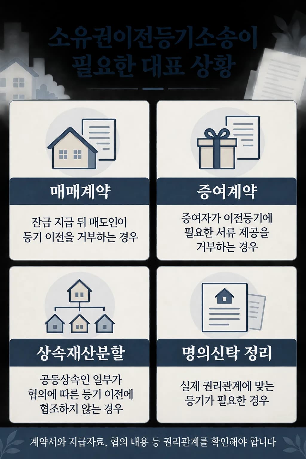 소유권이전등기소송 | 주요 분쟁 상황